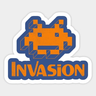 Alien Invasion - Retro Video Game Sticker